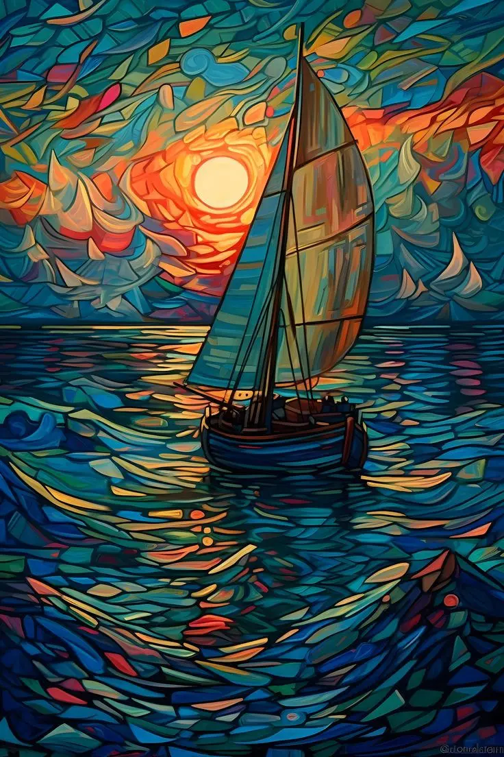 Colourful and Turbulent Sea