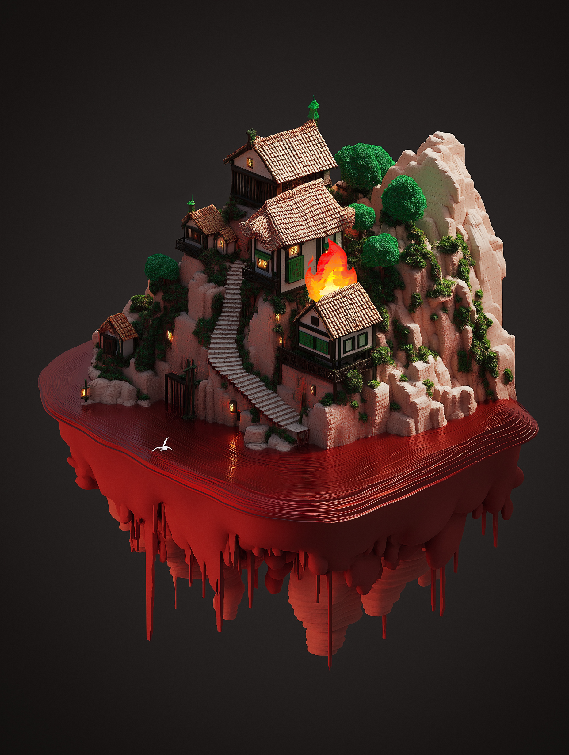 Fire from inside